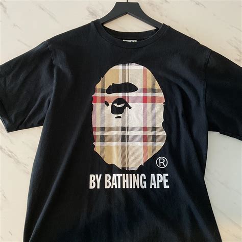 bape shirt burberry|bape shirt black and gray.